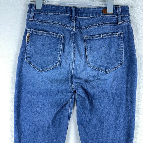 Paige Hoxton Ankle Jeans Medium Wash Denim Mid Rise Womens Blue Size 28 - Picture 3 of 11